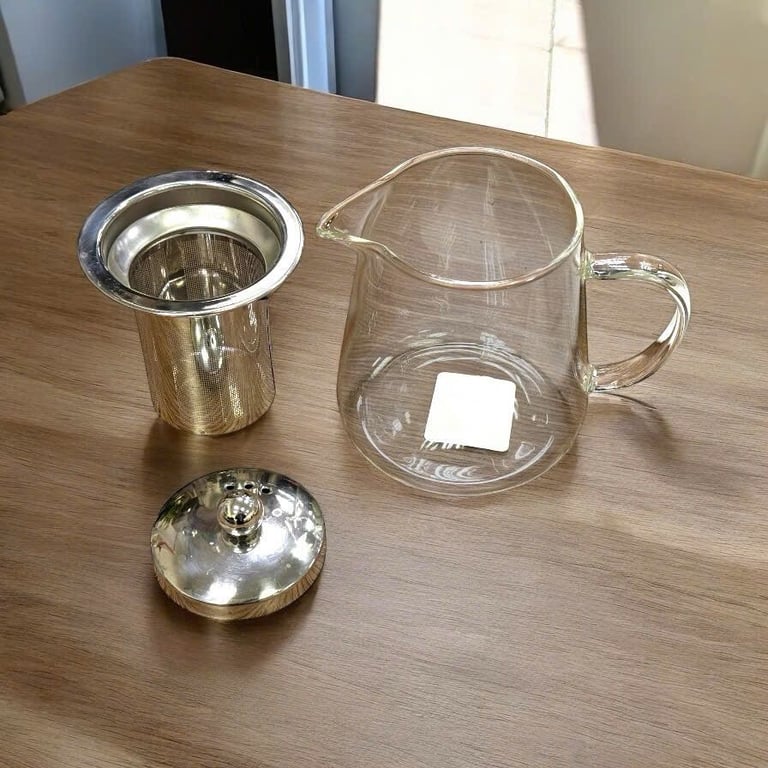 ẤM PHA TRÀ THỦY TINH KÈM LÕI LỌC INOX ECHO