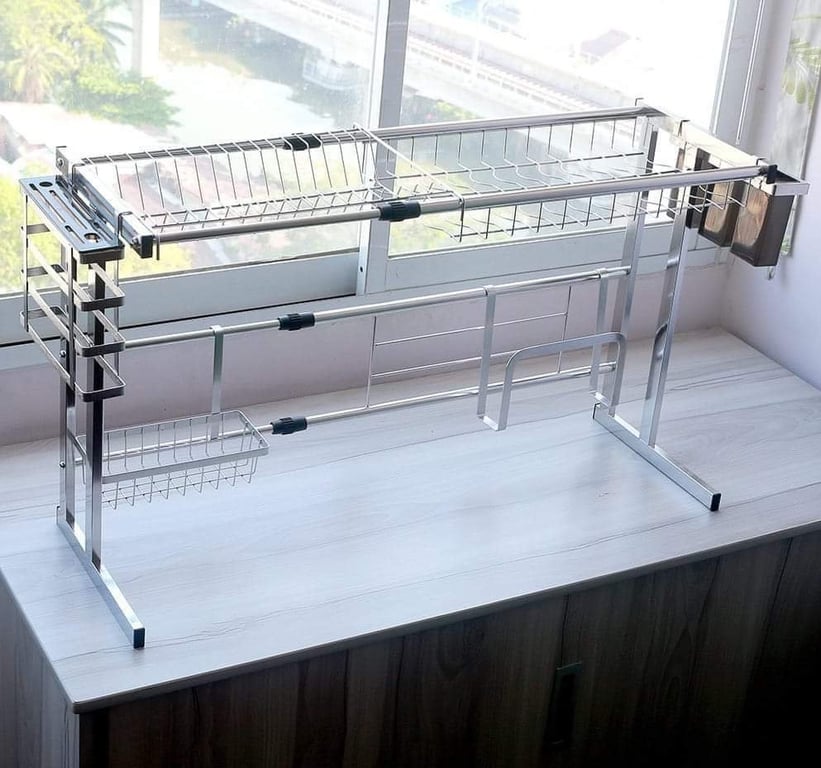 Kệ chén bát inox 304 để trên bồn rửa GI-HOME KC18 (cao 45cm)