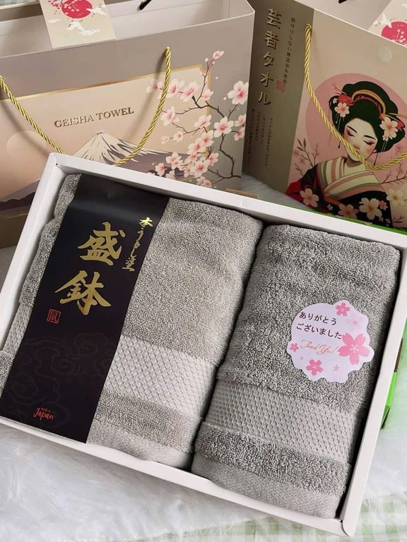 Combo Khăn Tắm Geisha Nhật Bản