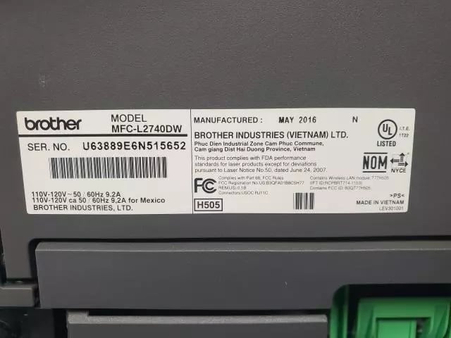Máy In Laser Trắng Đen Đa Năng Brother MFC-L2740DW (Dulex/ Wifi/ In/ Copy/ Scan/ Fax)