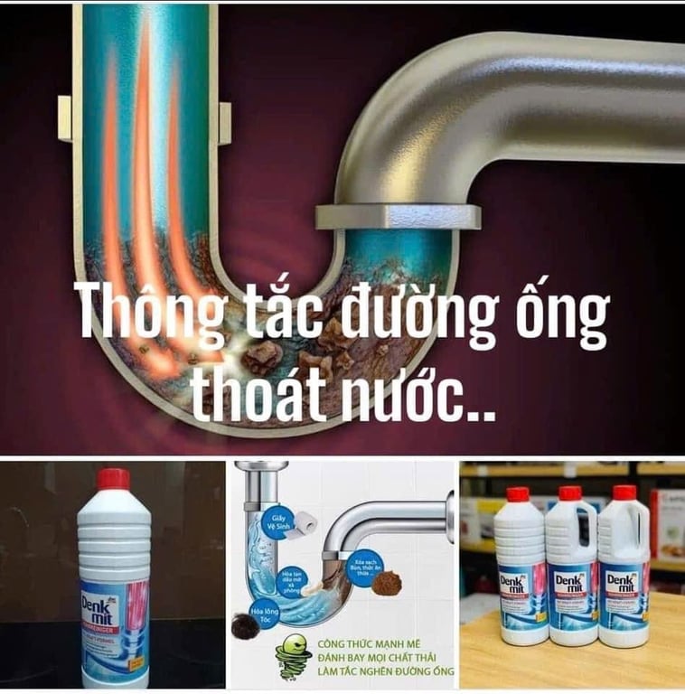 Dung dịch thông đường ống Denkmit 1000ml