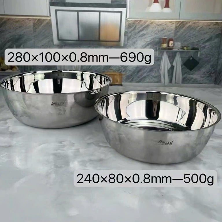 TÔ TRỘN THỨC ĂN KIÊM CHẬU RỬA INOX NHÀ BOSSD 24/28cm