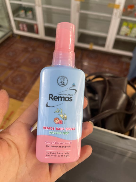 Remos baby hồng chai /70ml xịt