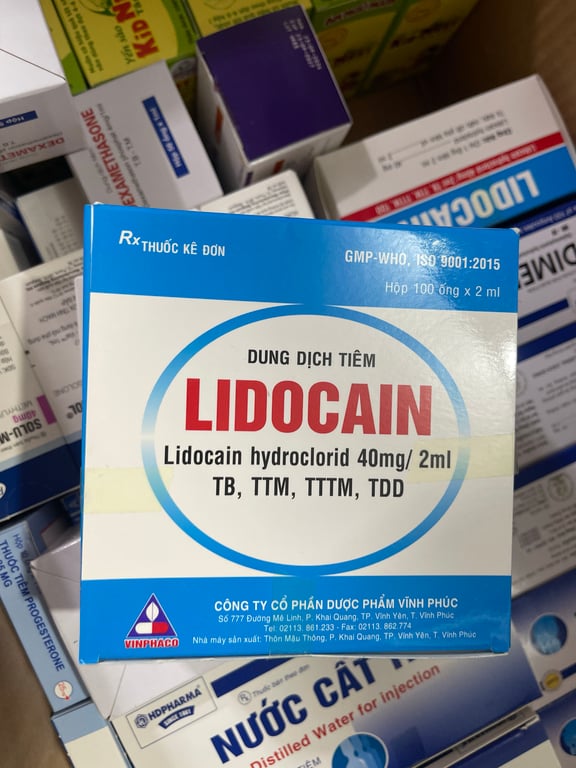 Lidocaine 40mg/2ml Vĩnh phúc h/100 ống