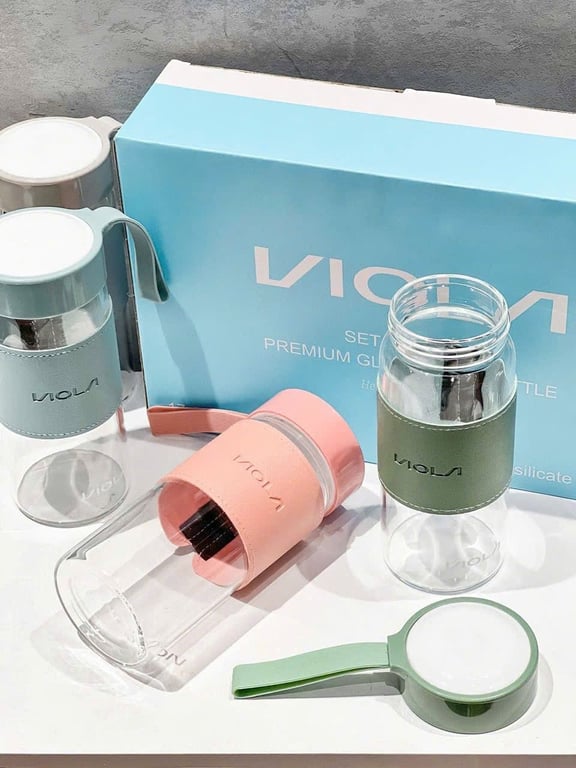 Set 4 Bình Thủy Tinh VIOLA 500ml