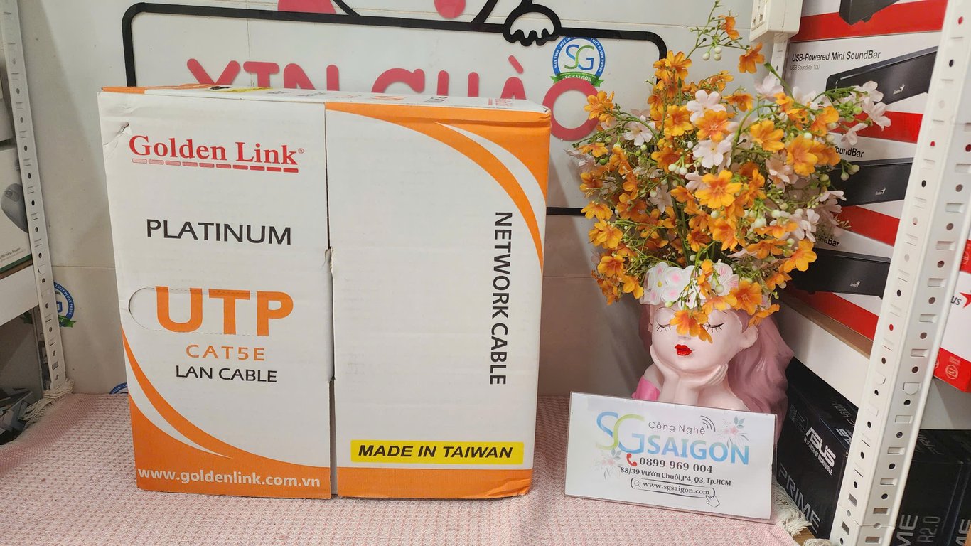 Cáp Mạng Golden Link Platinum Utp Cat 5e – Made In Taiwan