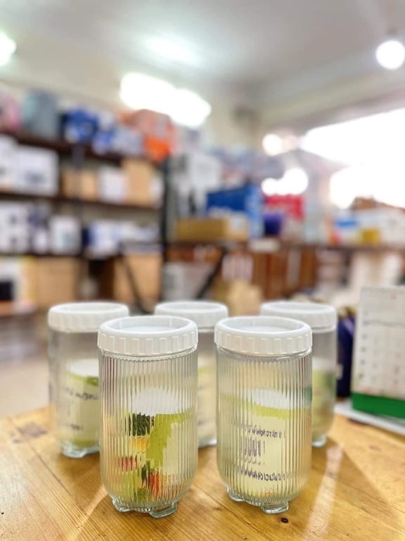 hũ thuỷ tinh hàng quà tặng KM của Unilever 900ml