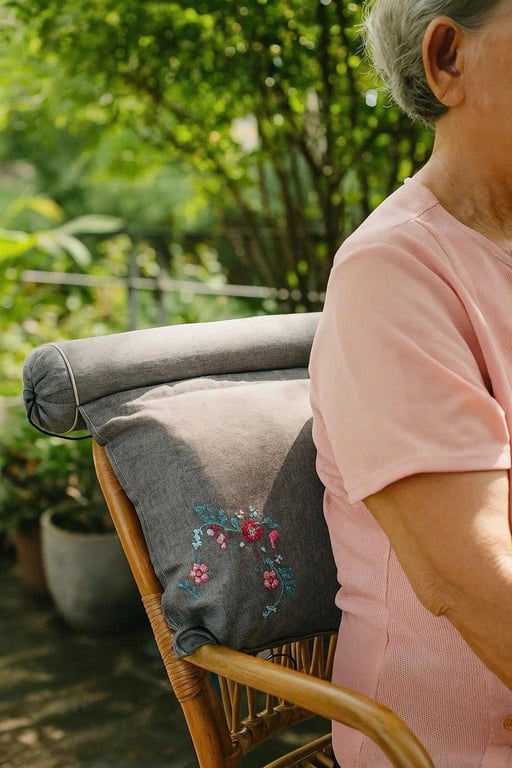 GỐI NGẢI CỨU CHƯỜM NÓNG VÂN HOA