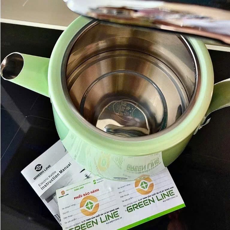 Ấm Siêu Tốc Inox 304 Cao Cấp GREEN LINE 1.8L