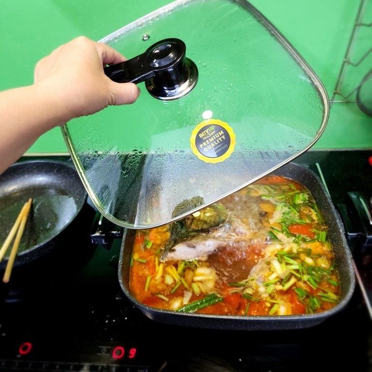 CHẢO VUÔNG ĐÁ ĐÚC BENNIX này đa năng