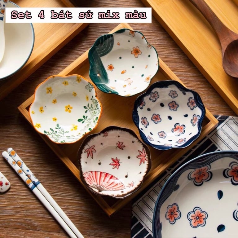 COMBO 4 BÁT SỨ ĐỰNG NƯỚC CHẤM 😋