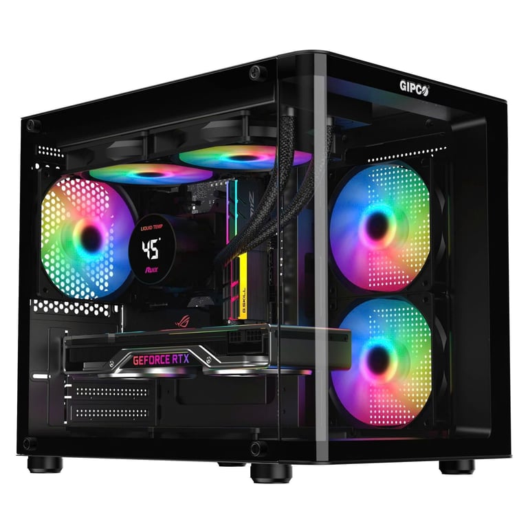 VỎ CASE GIPCO MB038 (BO TRÒN/KÍNH CONG) M-ATX