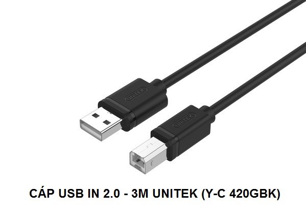Cáp USB IN 2.0 - 3M UNITEK (Y-C 420GBK)
