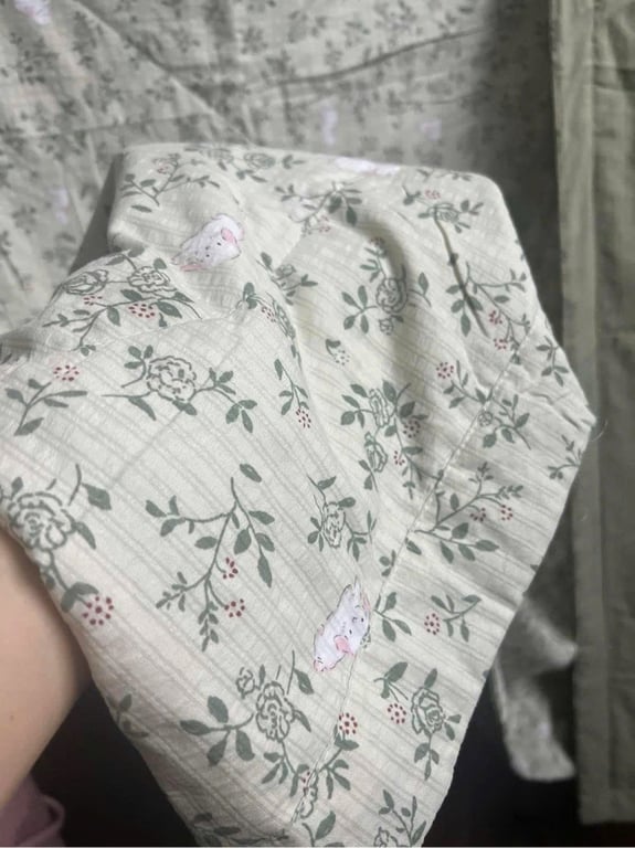 Bộ chăn ga trần full 5 món hoa nhí