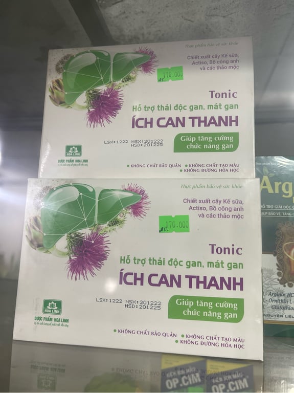 Ích can Thanh Hoa linh hộp 12 lọ nước