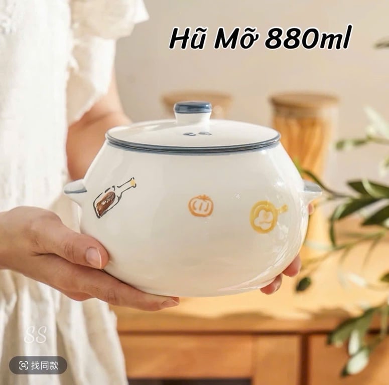 Liễn đựng mỡ 880ml và 1200ml