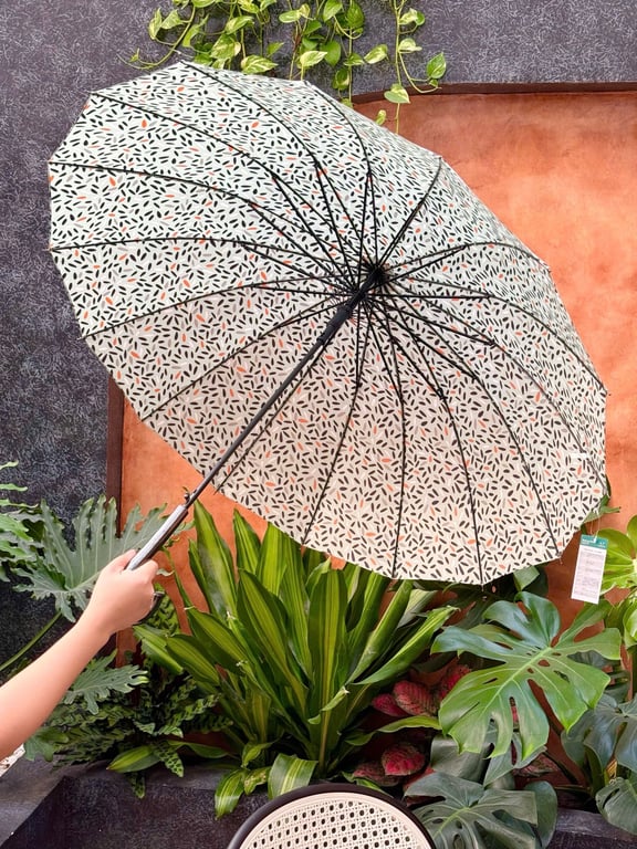 Ô tự động cán dài 16 nan Tropical leaf Kaiyo