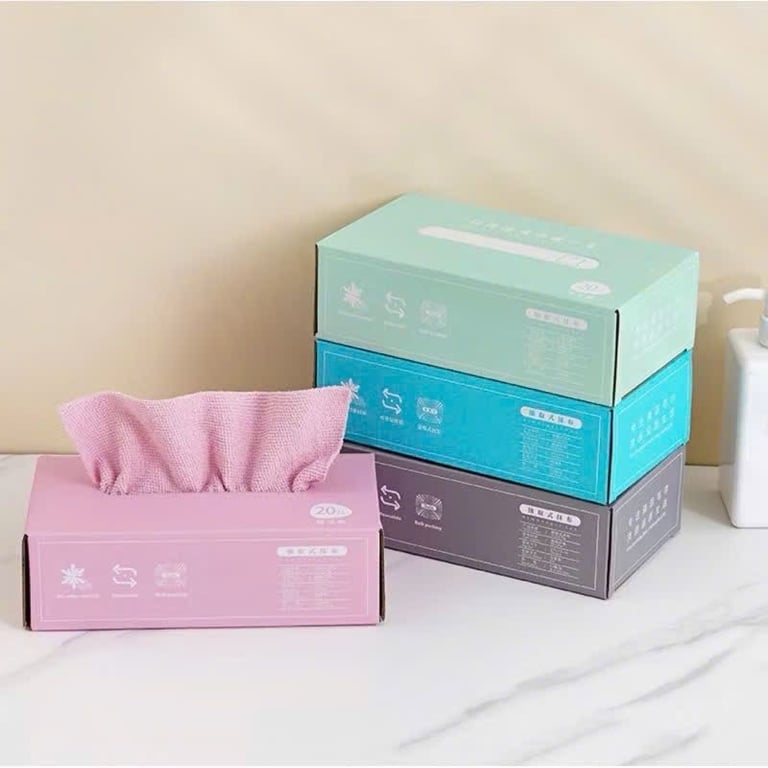 Hộp 20 Khăn Lau Siêu Thấm, Dạng Rút Tiện Lợi , Khăn Vải Đa Năng