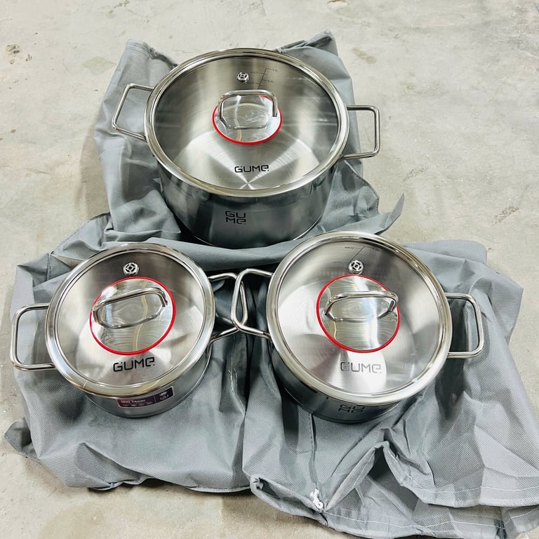 Bộ nồi 5 đáy inox 304 JEJU (3PCS) GMP-3533