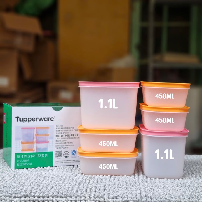 Set  6 HỘP DẺO tupperware