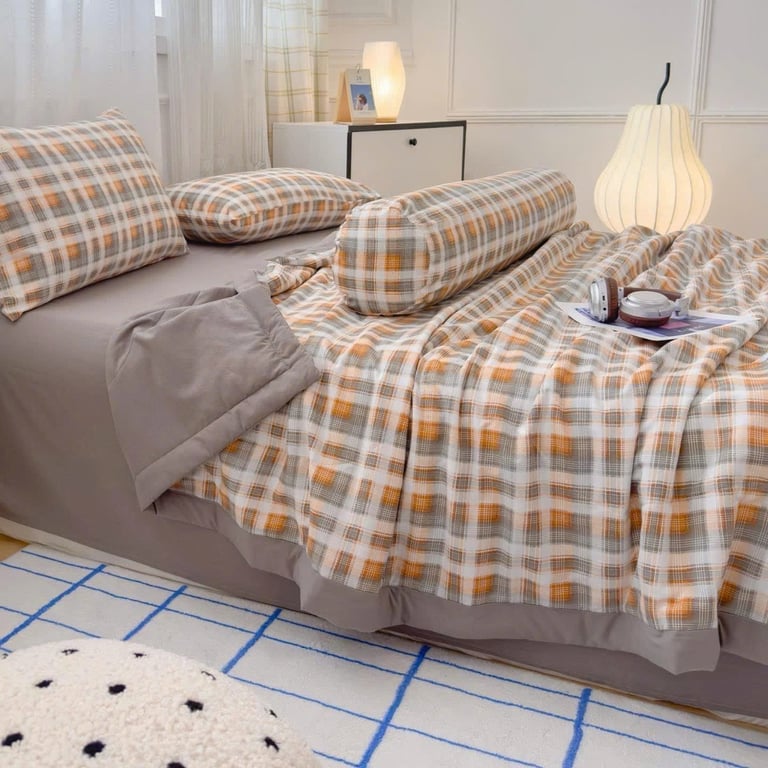 Set 5 món cotton đũi chăn trần