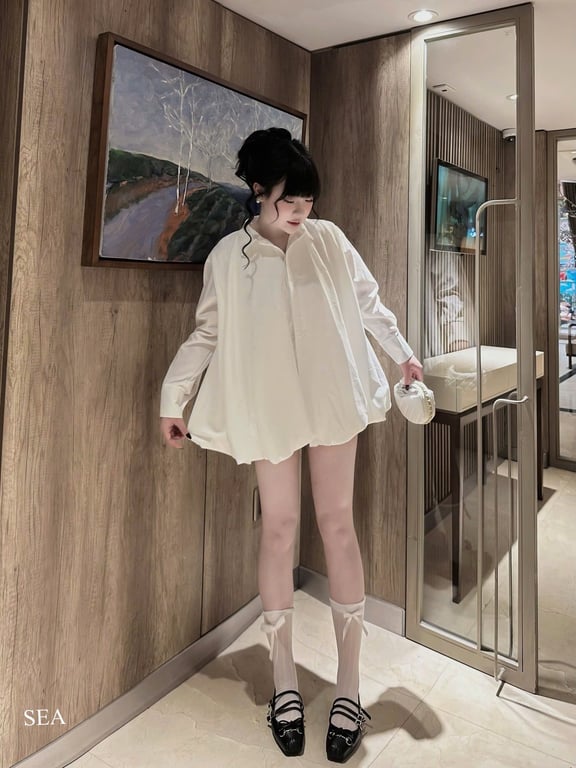 Váy sơ mi bồng