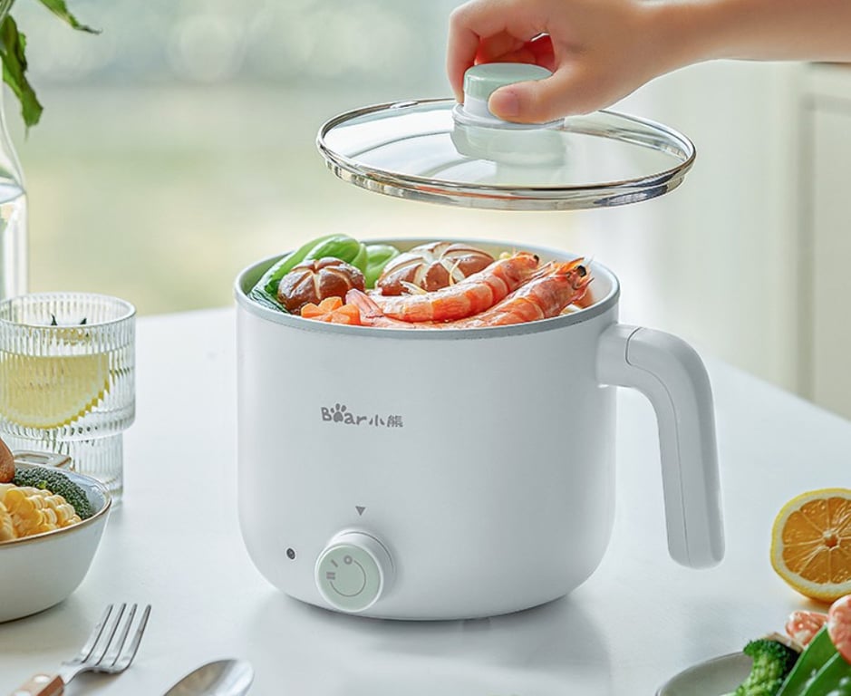 ❤️ NỒI ĐIỆN ĐA NĂNG BEAR 1.2L - CÓ CHỐNG DÍNH  + Xửng hấp