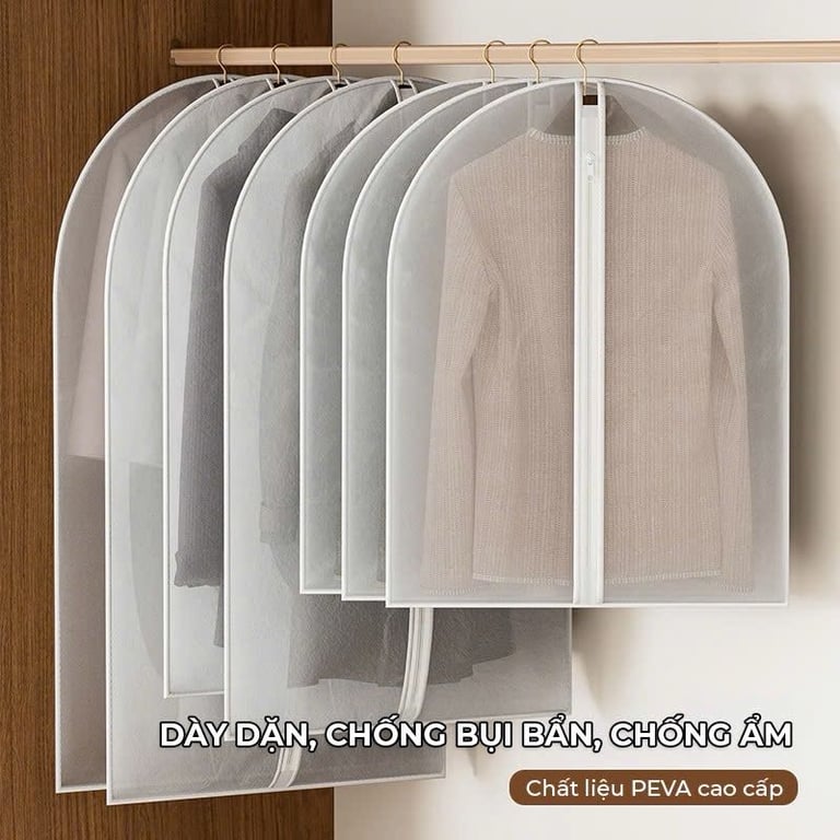 SET 5 TÚI ĐỰNG QUẦN ÁO CHẤT LIỆU PEVA CAO CẤP GHA504