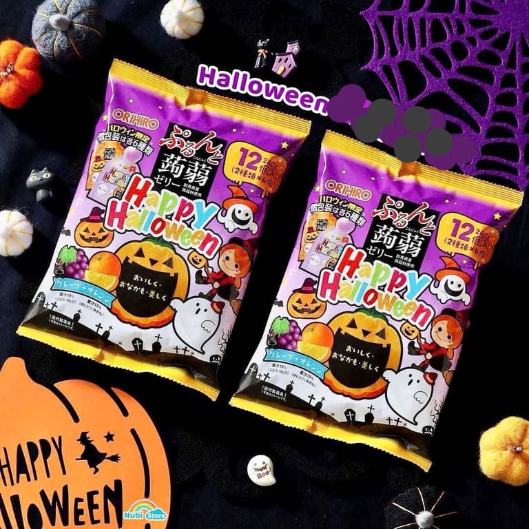 THẠCH ORIHIRO NHẬT BẢN PHIÊN BẢN HALLOWEEN - GÓI TO 240GR  - 12 GÓI NHỎ