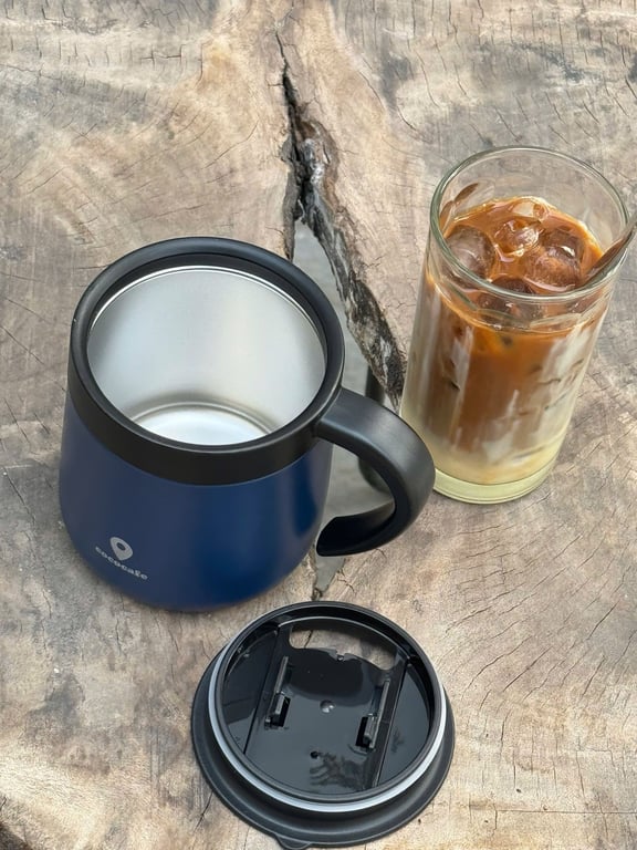 KBN121 - CỐC GIỮ NHIỆT CAO CẤP CÓ NẮP TRƯỢT COCO CAFÉ KAKUSEE