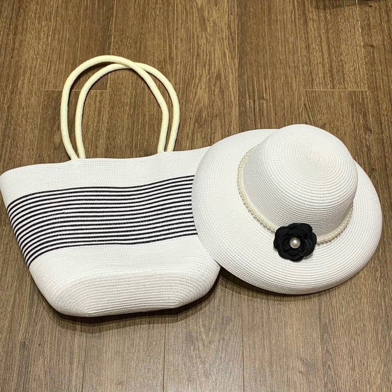 Sét 2 Món Túi + Mũ  Đi Biển hoa ngọc lan siêu đẹp
