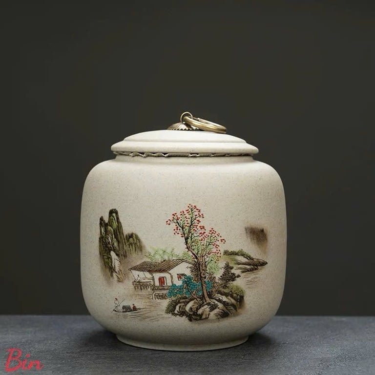 Hũ đựng trà bằng gốm tử sa