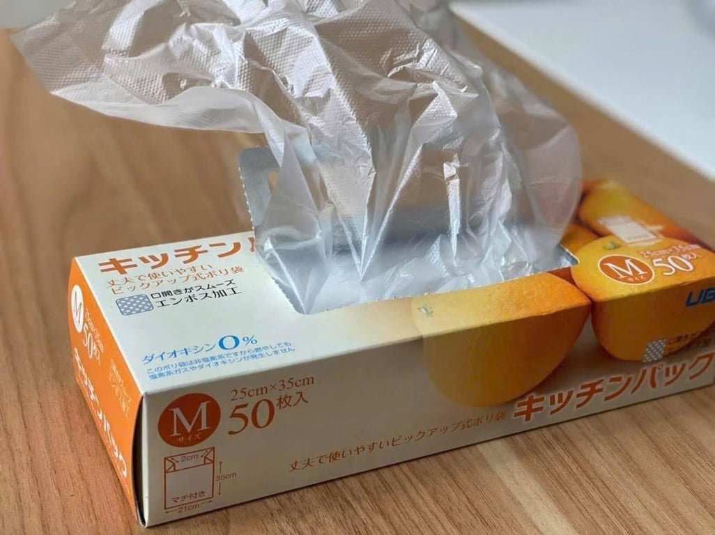 Set 5 Hộp 50 túi nilon đựng thực phẩm (sx tại Nhật)