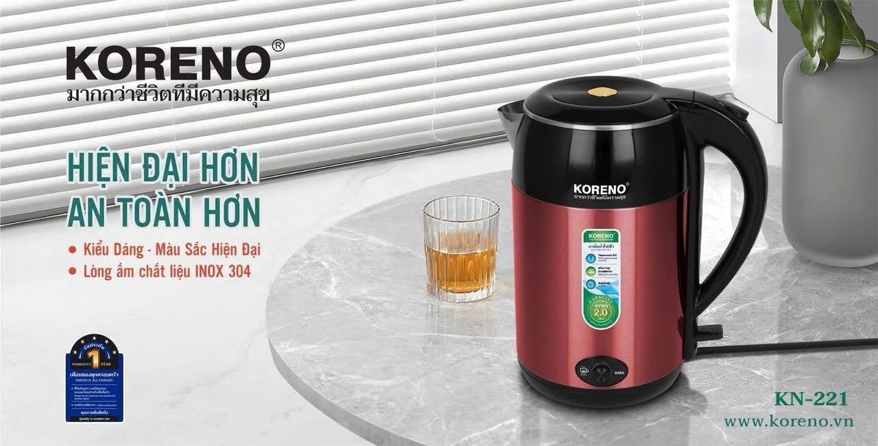 ẤM SIÊU TỐC KORENO 2L 1800W KN-221