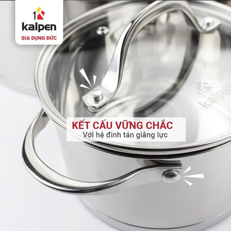 BỘ NỒI INOX 304 CAO CẤP 5 ĐÁY KALPEN SLAMER SM1
