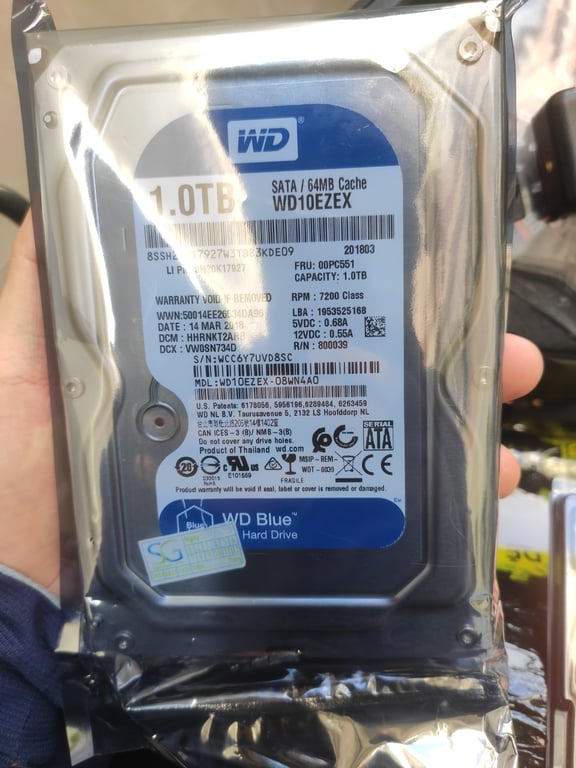 HDD 1TB Western Blue Sata  (WD10EZEX)-Nhập Khẩu