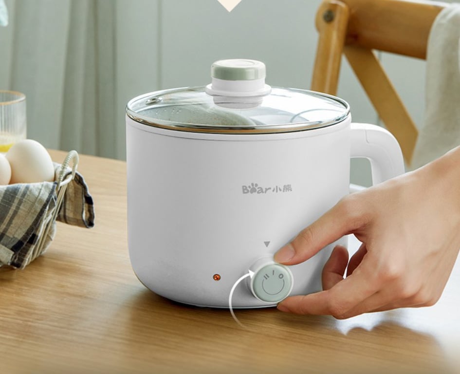 ❤️ NỒI ĐIỆN ĐA NĂNG BEAR 1.2L - CÓ CHỐNG DÍNH  + Xửng hấp