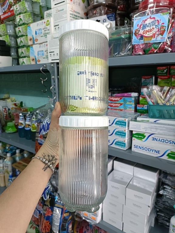hũ thuỷ tinh hàng quà tặng KM của Unilever 900ml