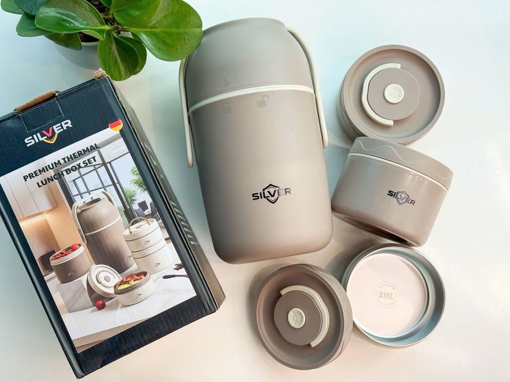 Bộ hộp cơm Silver Lunch Box Germany
