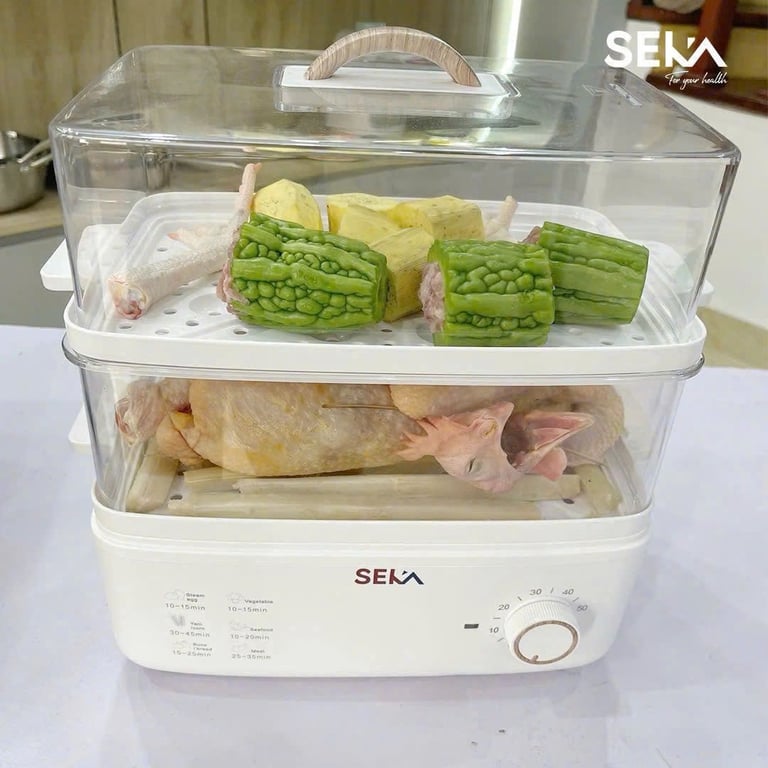 NỒI HẤP 2 TẦNG SEKA 10L