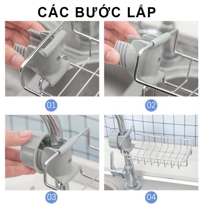 GIÁ INOX TREO VÒI RỬA