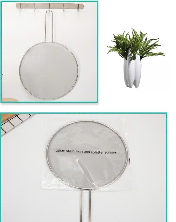 SET 2 MIẾNG CHẮN DẦU MỠ CÓ TAY CẦM SIZE 25cm và 29cm