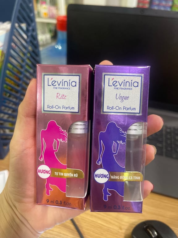 Nước hoa levinia c/9ml tím/hồng