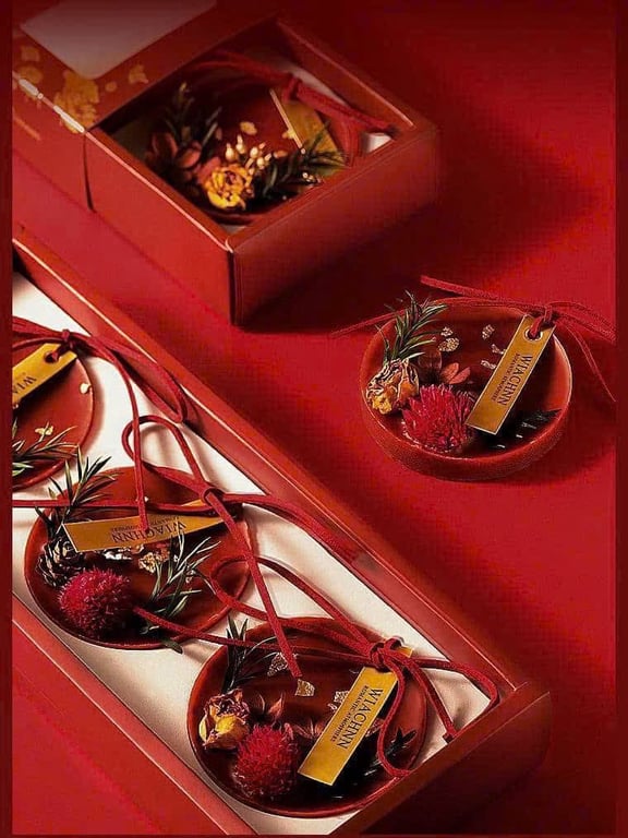 set 3 sáp thơm kèm túi xách phiên bản tết