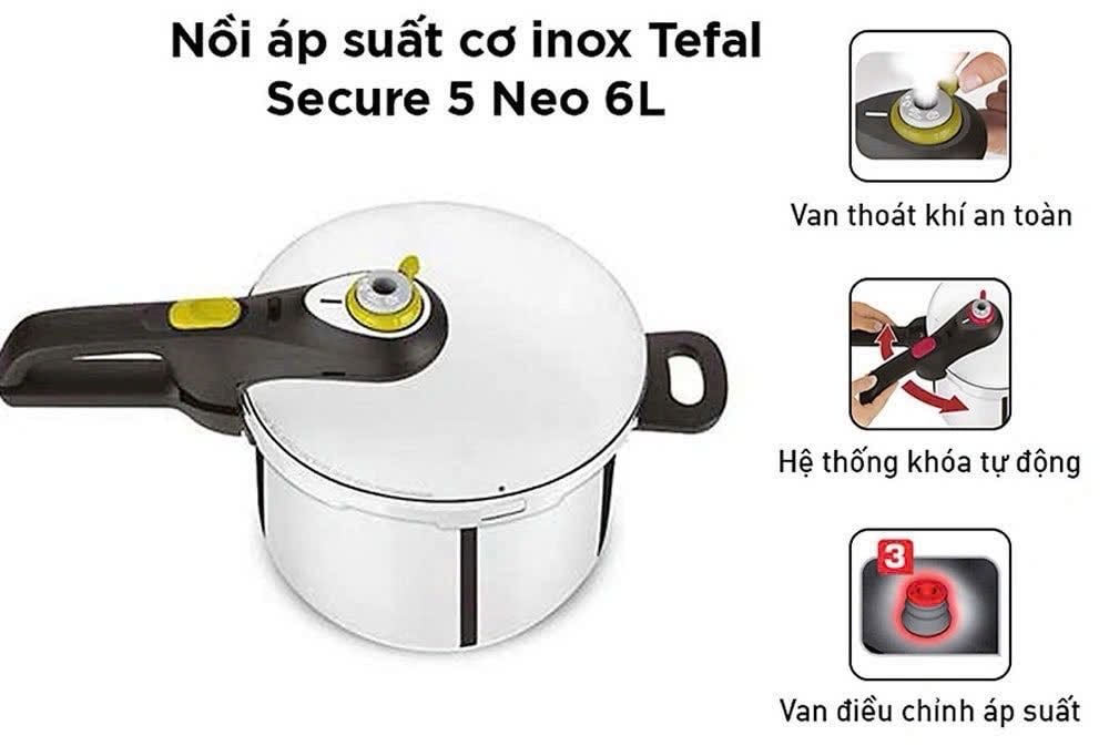 chiếc nồi áp suất tử Tefal 6 lít