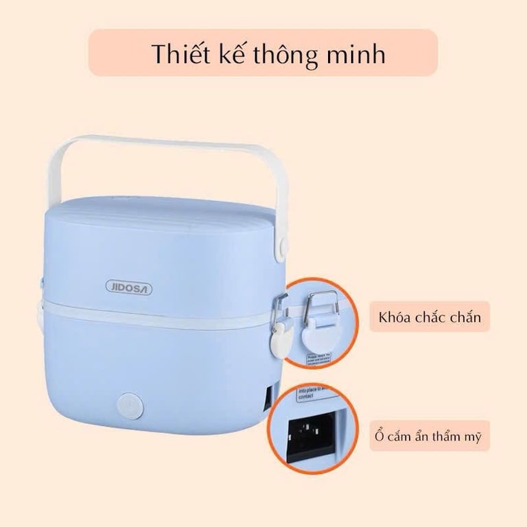 JD8360 - HỘP CƠM ĐIỆN VĂN PHÒNG CAO CẤP JIDOSA 1L 270W