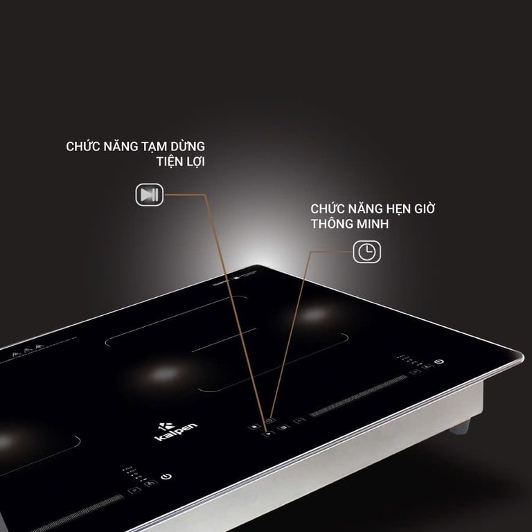 Bếp Từ Đôi Cao Cấp Kalpen Germany ICK-1666, Công Suất 4000W