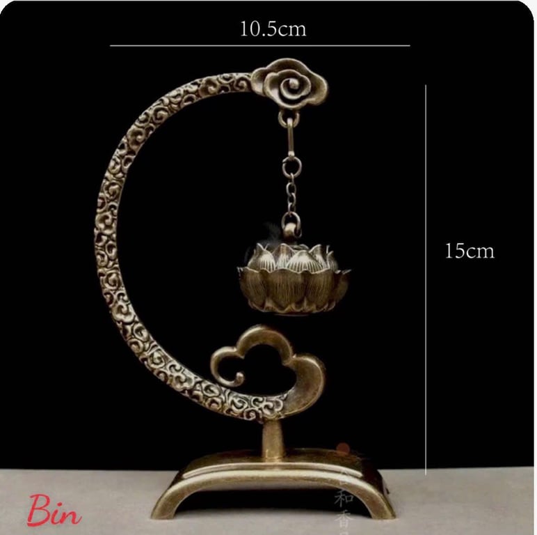 Lư Đốt Nhang Trầm Hương , Xông Nụ Trầm Bằng Đồng Cao Cấp Chạm Khắc Hoa Văn Tinh Xảo Bảo Trầm Linh Hương