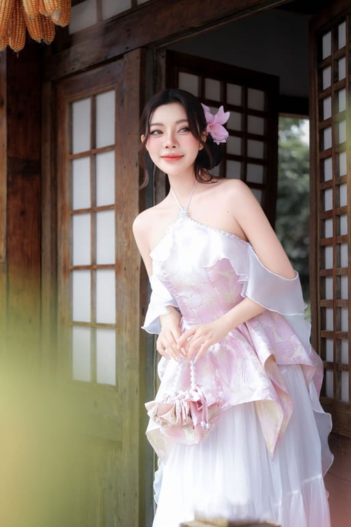 Flexy - Set Yếm Niên An hồng S/M/L/XL