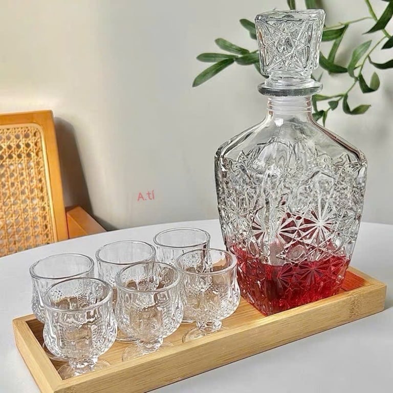 BỘ BÌNH THUỶ TINH KÈM 6 LY XINH XINH ❤️